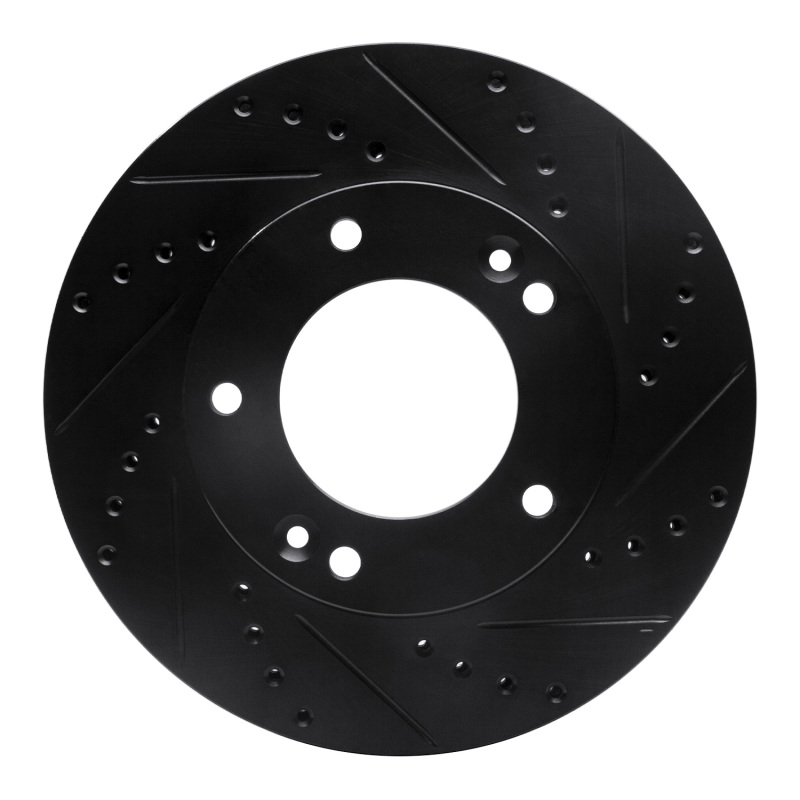 Kia Sorento Brake Rotor (1) - Front Right - R1 Concepts - Drilled & Slotted - Black - `03-`06 Kia Sorento Brake Rotor (1) - Front Right - R1 Concepts - Drilled & Slotted - Black - `03-`06